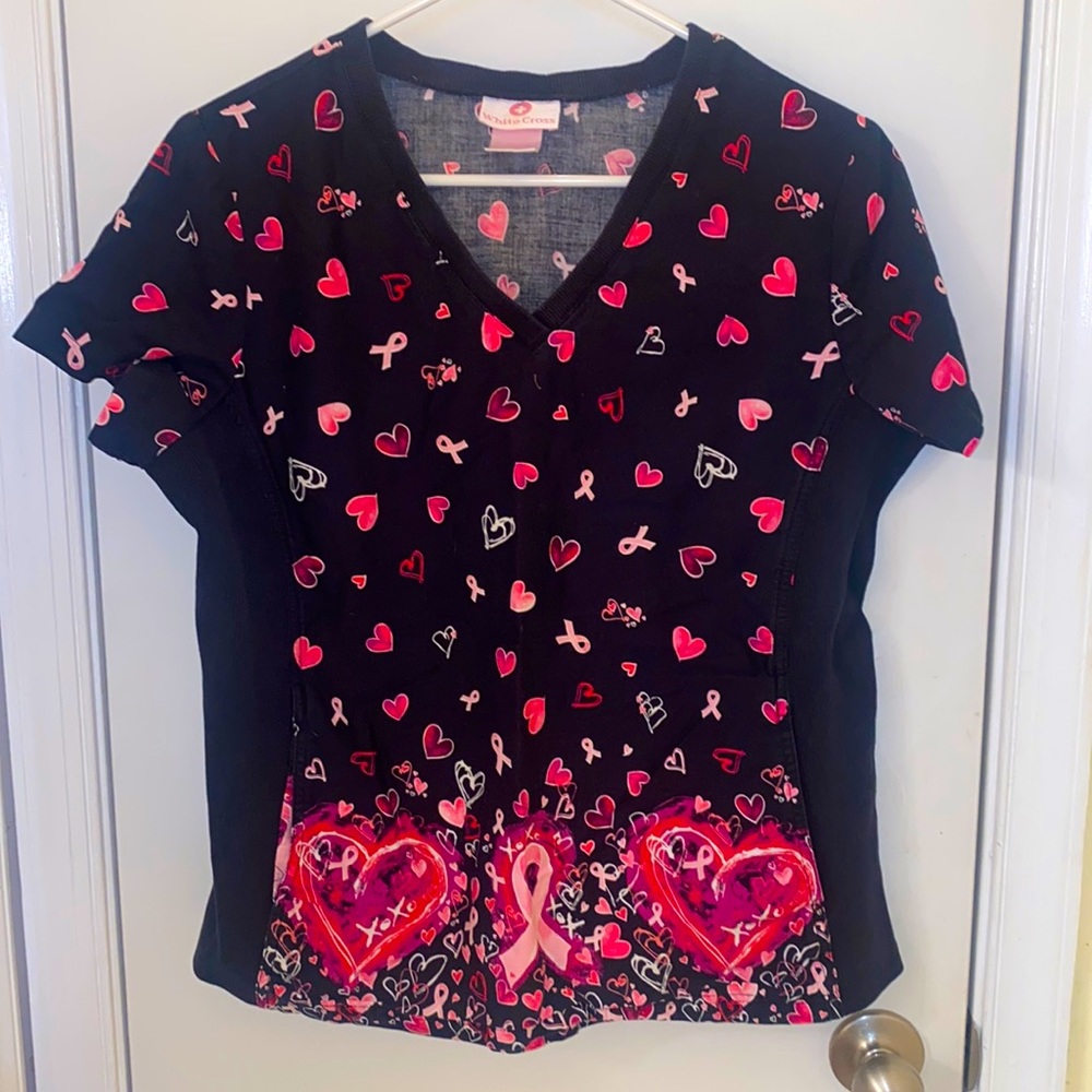 Breast Cancer Awareness Scrub Top